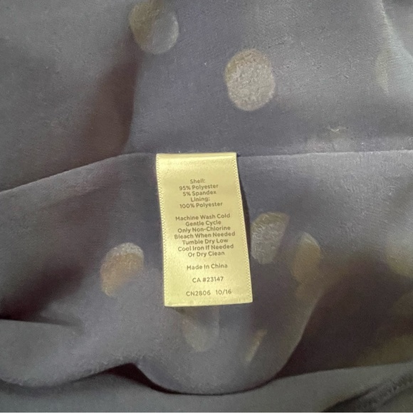 Talbots Blue and Yellow Ruched A-Line Sundress - Picture 7 of 10